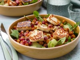 Salade de pois chiche halloumi