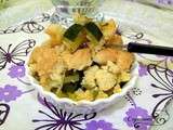 Crumble de courgettes au parmesan