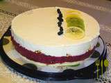 Entremet citron cassis (bavarois)