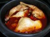 Poulet au vin rouge