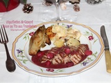 Aiguillettes de canard sauce au vin aux framboises