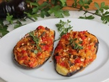 Aubergine farcie à la ratatouille