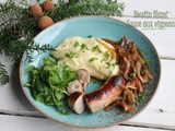 Boudin blanc sauce aux oignons