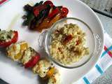 Brochette de lotte marinée aux algues et risotto aux tomates confites - balade bretonne : les abers