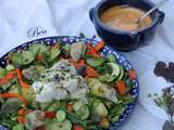 Cabillaud, légumes vapeur et sauce rouille comme à Marseille