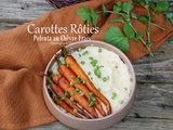 Carottes rôties et polenta au chèvre frais