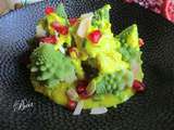 Chou romanesco sauce coco curry