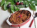 Clafoutis crumble aux prunes rouges et amaretti