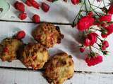 Cookies aux pralines roses et chocolat blanc