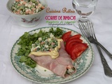 Cornet de jambon à la macédoine de légumes maison