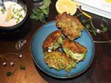 Croquettes aux petits pois à la feta et au zaatar de Yotam Ottolenghi