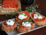 Crostini à la Nduja et à la burrata