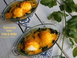 Epinards et oeufs durs à la crème de cheddar