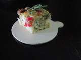 Flan de courgettes et poivrons rouges