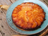 Gâteau renversé aux prunes