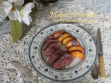 Magret de canard aux nectarines et au thym