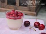 Mousse au citron et compotée de cerises à la vanille