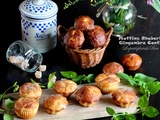 Muffins à la rhubarbe et au gingembre confit