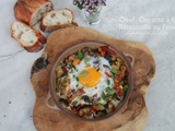 Oeuf cocotte à la ratatouille confite au four