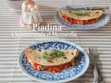 Piadina à la peperonata et mozzarella