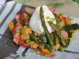 Poêlée de légumes au chorizo et burrata