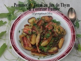 Pommes de terre au jus de thym et poitrine fumée