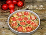 Quiche sans pâte aux blettes et aux tomates