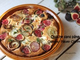 Quiche sans pâte oignons, figues et chèvre