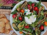 Salade de légumes grillés à la plancha et burrata