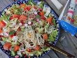 Salade de nouilles japonaises au saumon gravlax