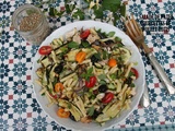 Salade de pâtes, courgettes et poulet rôtis