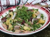 Salade de pommes de terre harengs fumés au cerfeuil