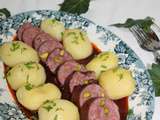 Saucisson de Lyon pistaché sauce vigneronne