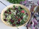 Taboulé aux herbes et aux betteraves primeur rôties