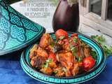 Tajine de boulettes de veau à l'aubergine et aux tomates cerises