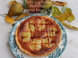 Tarte aux poires, noisettes et caramel beurre salé