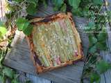 Tarte fine rhubarbe et miel de fleurs de pissenlit