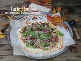 Tarte flambée aux champignons des bois et gorgonzola