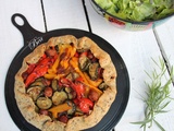 Tarte rustique aux légumes rôtis et merguez