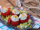 Tomates farcies aux rillettes de harengs fumés