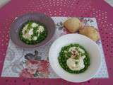 Burrata - petits pois à l'huile d'olive