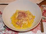 Courge spaghetti façon carbonara