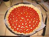 Tarte tomates cerises - mozzarella