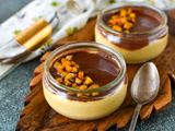 Panna cotta à la butternut, nappage au chocolat