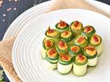 Petits roulés de courgette à l'houmous de lentilles corail