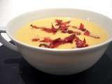 Velouté de maïs et émincé de chorizo