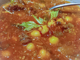 Bouillon inspiré de la Harira marocaine aux lentilles et pois chiches