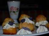 Choux chantilly à la violette de Toulouse et infusion au tilleul maison