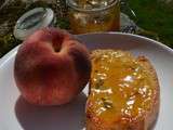 Confiture peches, nectarines et menthe du jardin