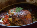 Gigot d'agneau confit au four pendant 7 heures